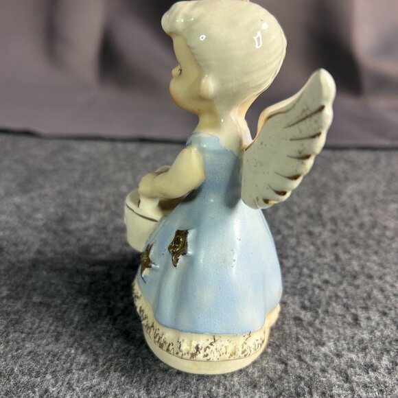 Vtg Taurus Zodiac Angel Nippon Yoko Boeki Birthday Rhinestone Star Figurine - Picture 10 of 11